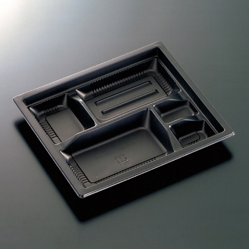 中央化学 弁当容器 CT WF 本体 WF-22B-27 BK 50枚/袋(ご注文単位12袋)【直送品】