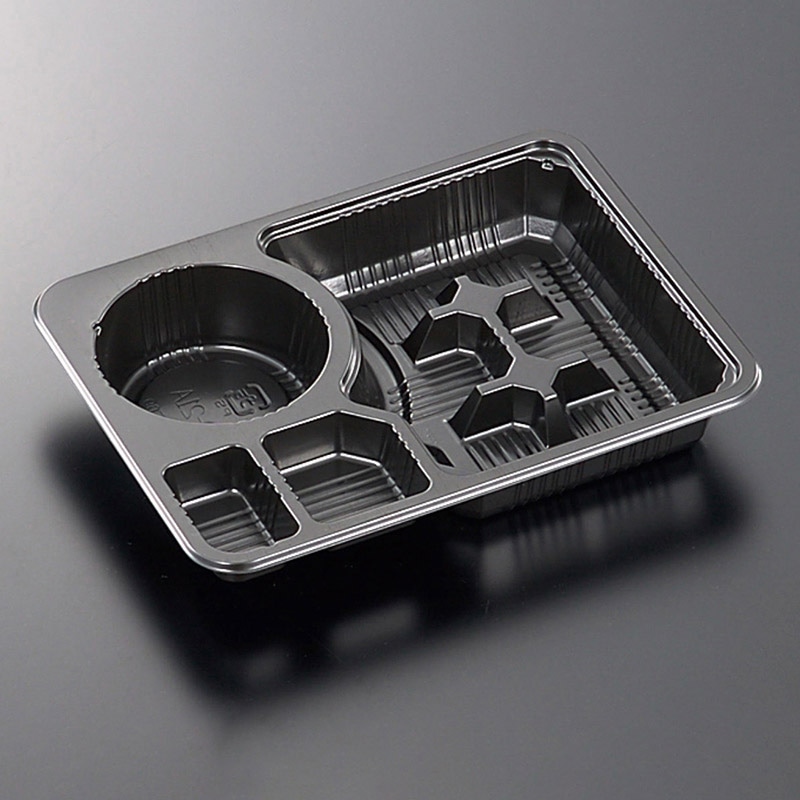 中央化学 冷麺セット容器 ND-21A 本体  BK 50枚/袋（ご注文単位16袋）【直送品】