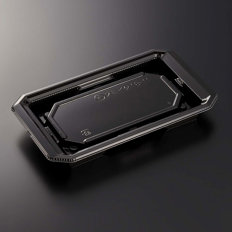 中央化学 寿司容器 HS澄板 本体 18-11 BK 50枚/袋（ご注文単位20袋）【直送品】