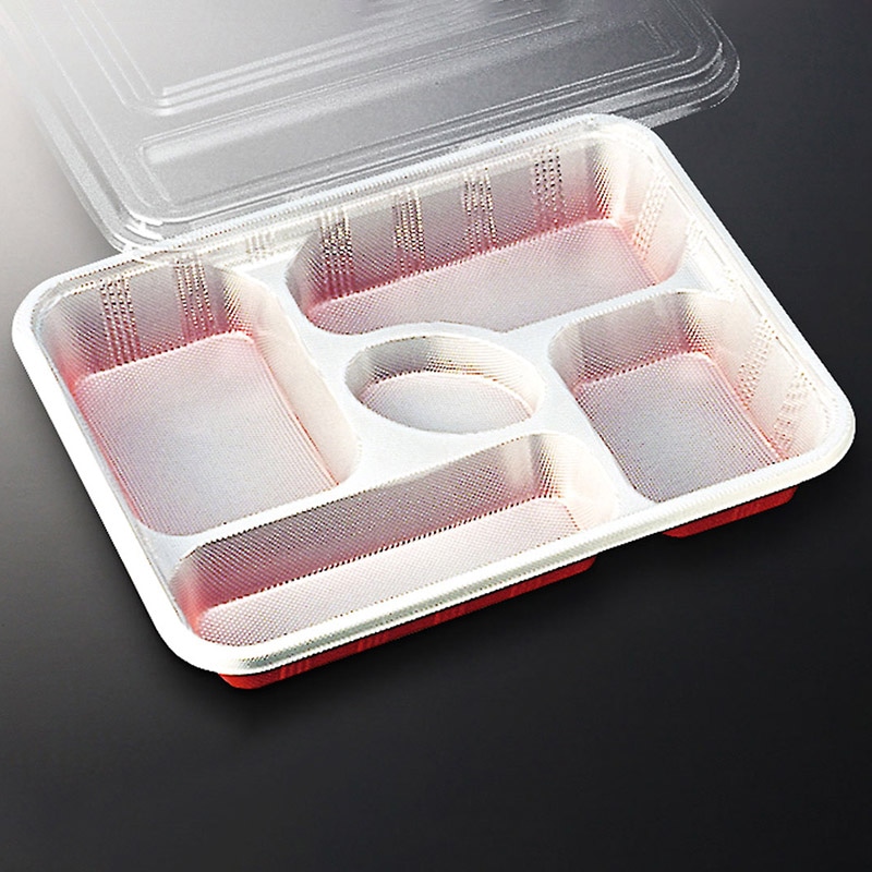 中央化学 弁当容器 DX仕切 防曇蓋セット R-4-N 20枚/袋(ご注文単位15袋)【直送品】