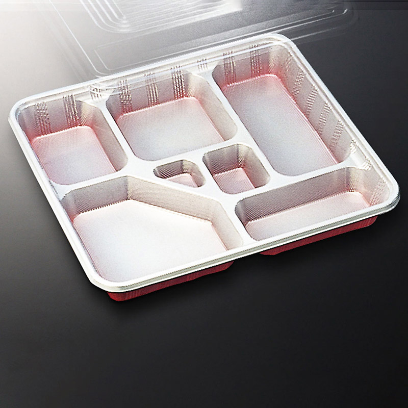 >中央化学 弁当容器 DX仕切 防曇蓋セット R-6-N 20枚/袋(ご注文単位10袋)【直送品】