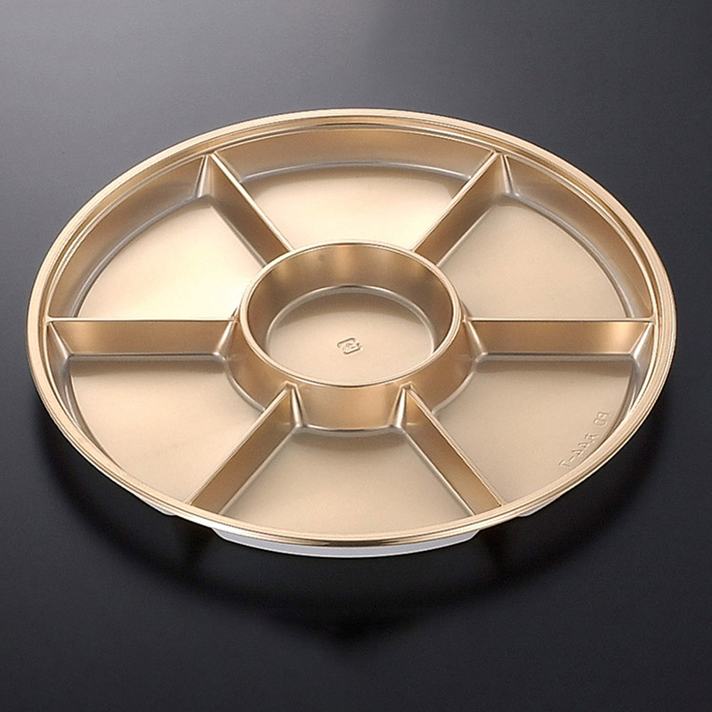 中央化学 オードブル容器 PD 本体 丸44-7 G-W 10枚/袋（ご注文単位8袋）【直送品】