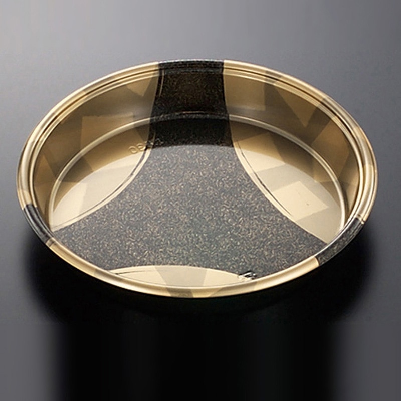 中央化学 寿司容器 丸桶 本体 30 金砂目-BK 10枚/袋（ご注文単位16袋）【直送品】