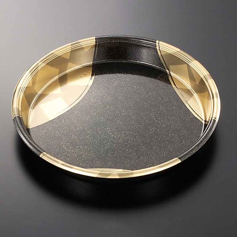 中央化学 寿司容器 丸桶 本体 50 金砂目-BK 10枚/袋（ご注文単位10袋）【直送品】