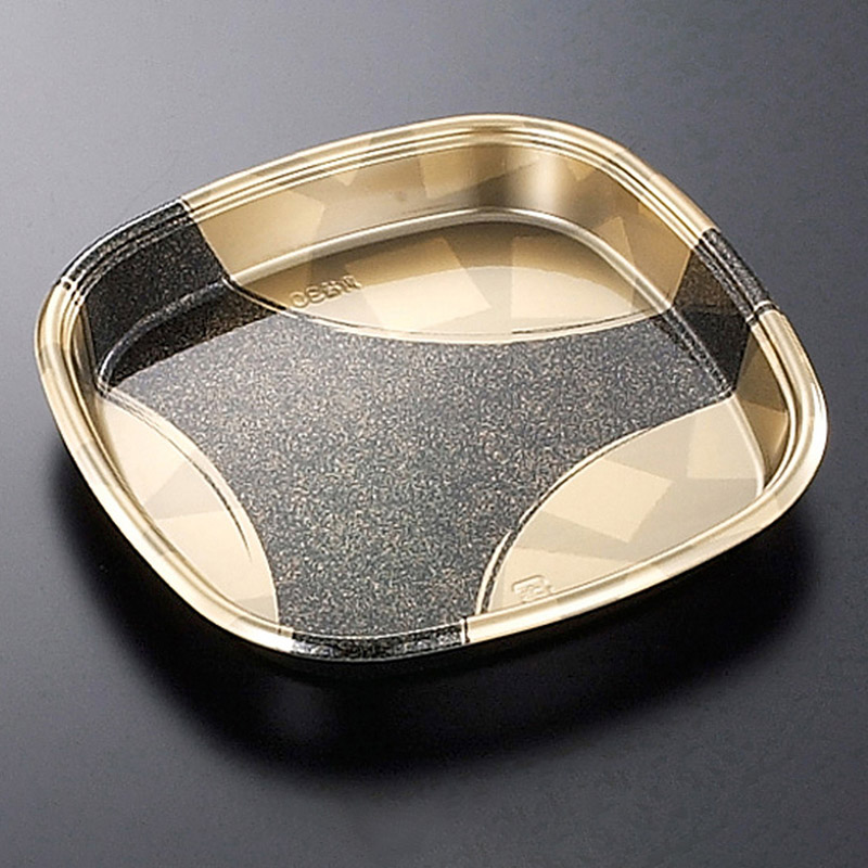 中央化学 寿司容器 角桶 本体 30 金砂目-BK 10枚/袋（ご注文単位16袋）【直送品】