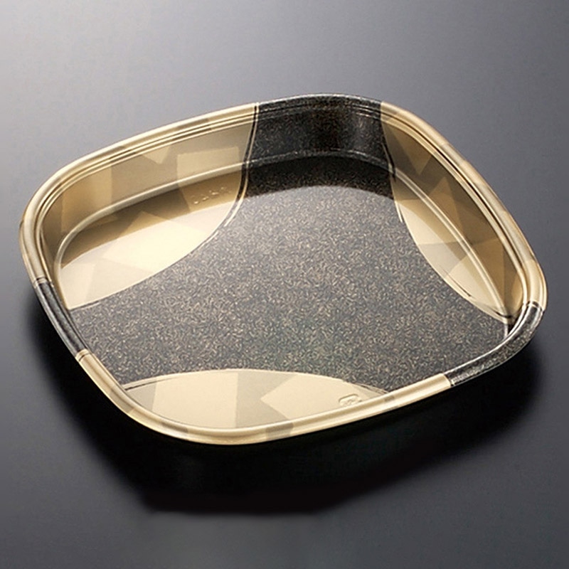 中央化学 寿司容器 角桶 本体 40 金砂目-BK 10枚/袋（ご注文単位10袋）【直送品】