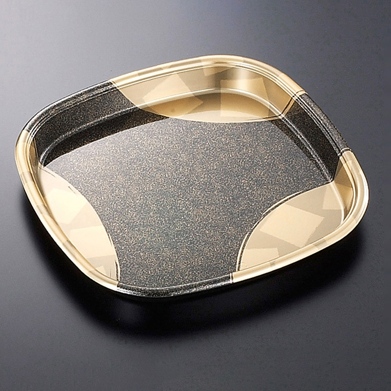 中央化学 寿司容器 角桶 本体 50 金砂目-BK 10枚/袋（ご注文単位10袋）【直送品】