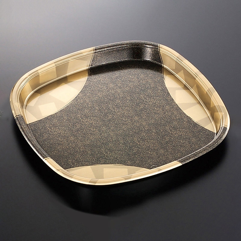 中央化学 寿司容器 角桶 本体 70 金砂目-BK 10枚/袋（ご注文単位6袋）【直送品】