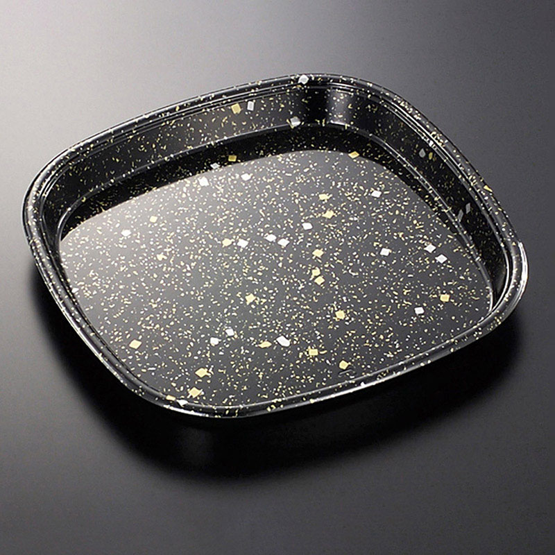 中央化学 寿司容器 角桶 本体 50 黒金箔-BK 10枚/袋（ご注文単位10袋）【直送品】