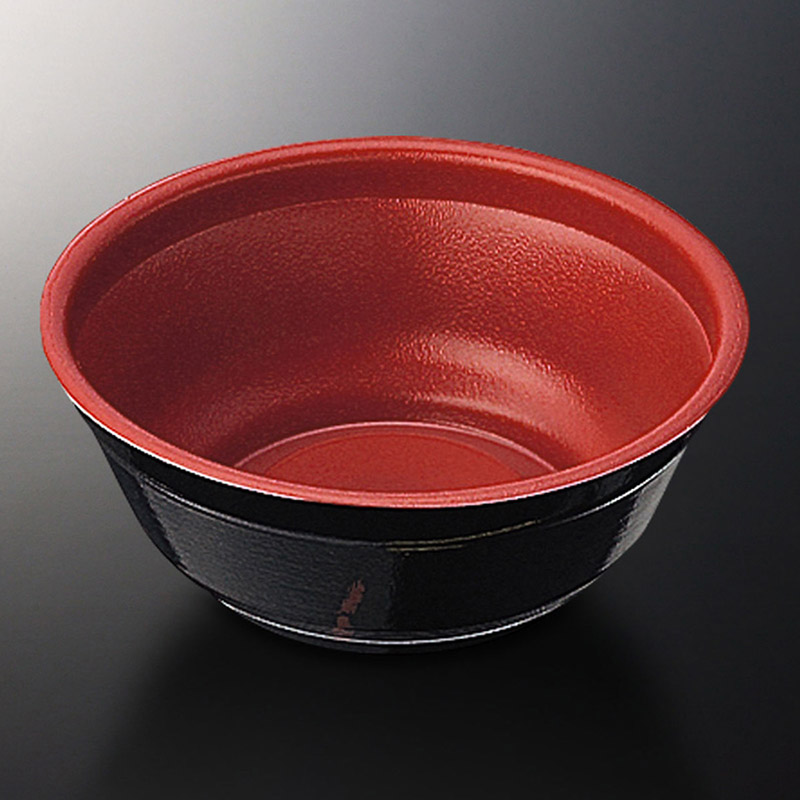 中央化学 丼容器 どんぶり 本体 大 赤-ねごろ 25枚/袋（ご注文単位16袋）【直送品】