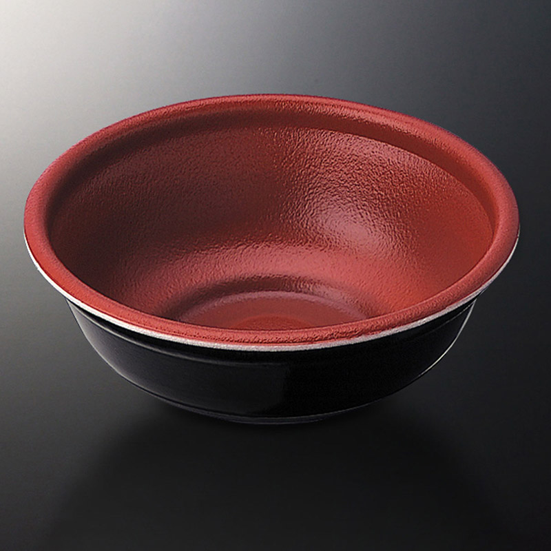 中央化学 丼容器 どんぶり 本体 小 赤-ねごろ 25枚/袋（ご注文単位48袋）【直送品】