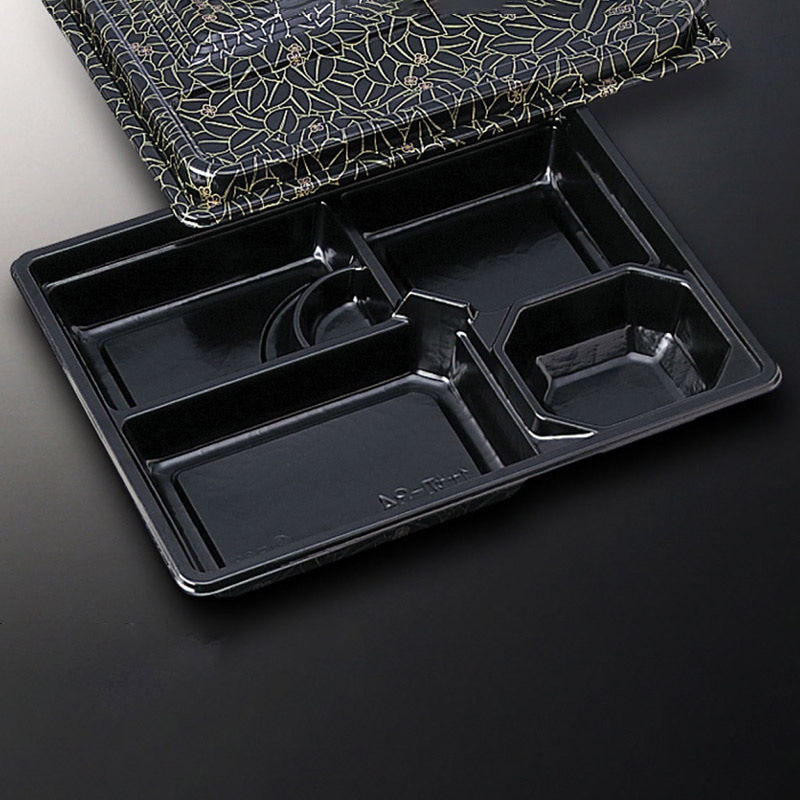 中央化学 弁当容器 HS仕切 共蓋セット 34 花小舞 20セット/袋(ご注文単位15袋)【直送品】