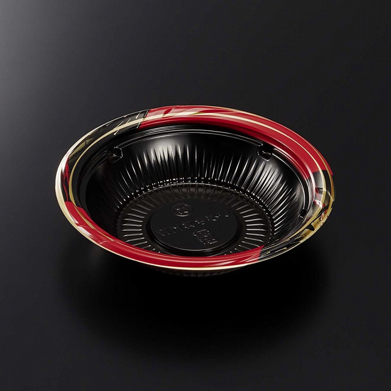 中央化学 丼容器 CTいぶき丼 本体 M17 めぐりR-BK 50枚/袋(ご注文単位12袋)【直送品】