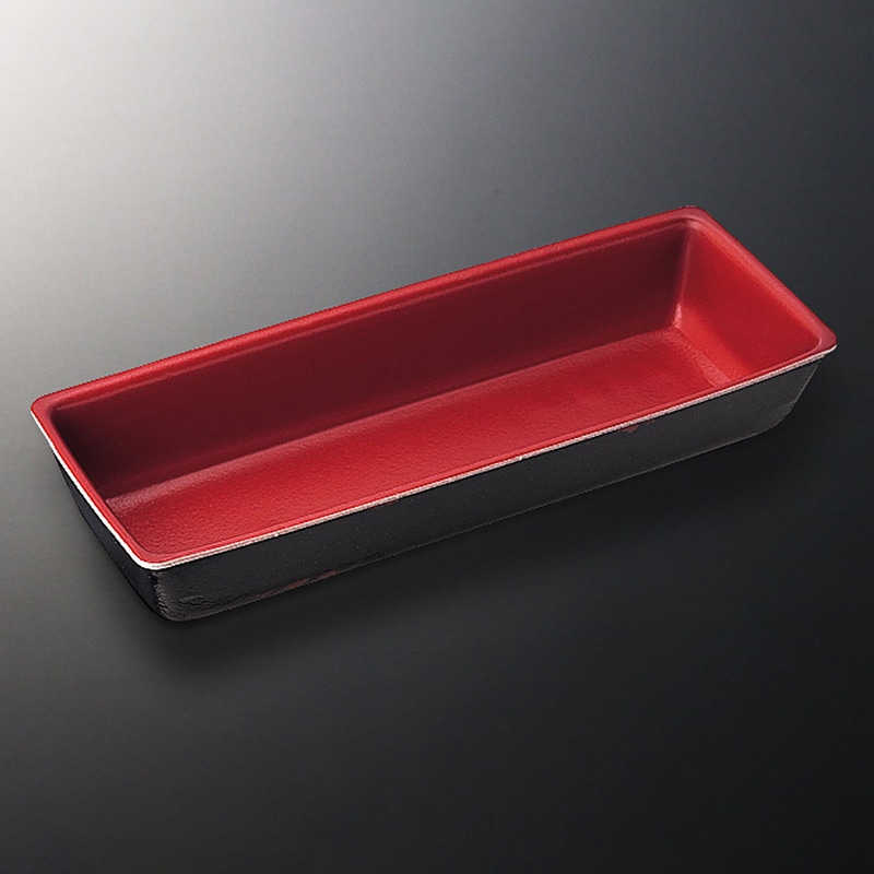 中央化学 寿司容器 角折 本体 巻1本 赤-ねごろ 25枚/袋(ご注文単位36袋)【直送品】