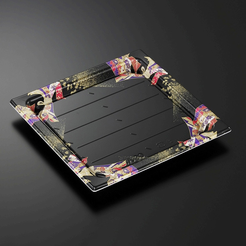 中央化学 寿司容器 祗園 本体 30 にぎわいBK-BK 10枚/袋（ご注文単位24袋）【直送品】