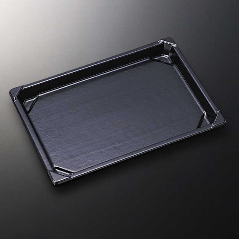 中央化学 寿司容器 CF寿司容器L 本体 2.5 黒-BL 50枚/袋（ご注文単位12袋）【直送品】