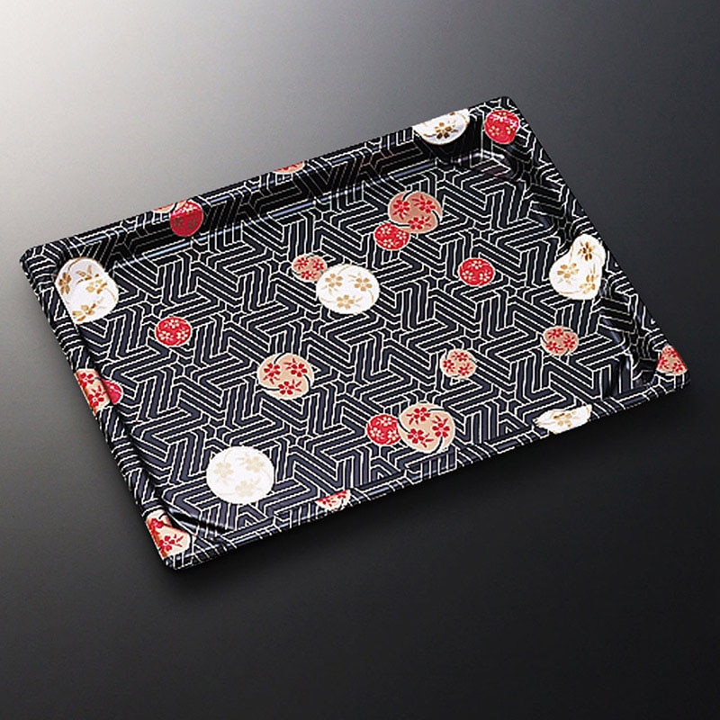 中央化学 寿司容器 CF寿司容器L 本体 3 華紋 50枚/袋（ご注文単位8袋）【直送品】