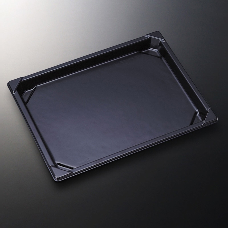 中央化学 寿司容器 CF寿司容器L 本体 3 黒-BL 50枚/袋（ご注文単位8袋）【直送品】