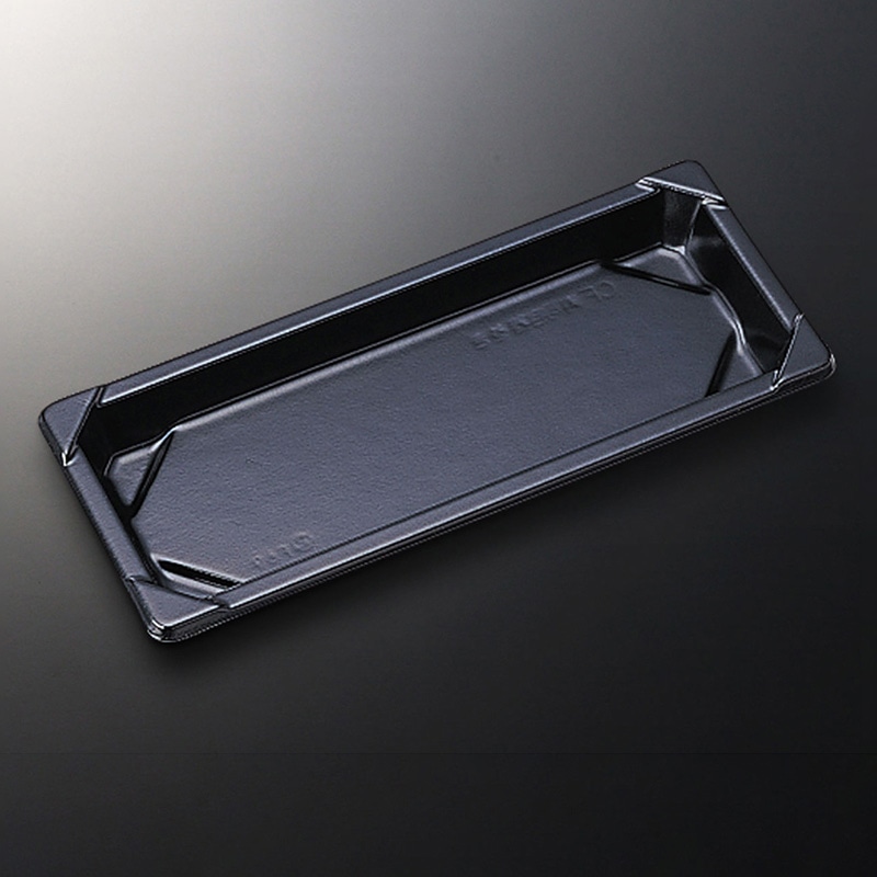 中央化学 寿司容器 CF寿司容器L 本体 巻き 黒-BL 50枚/袋（ご注文単位30袋）【直送品】