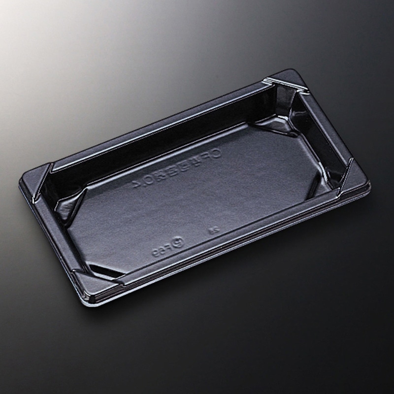 中央化学 寿司容器 CF寿司容器L 本体 0.4 黒-BL 50枚/袋（ご注文単位36袋）【直送品】