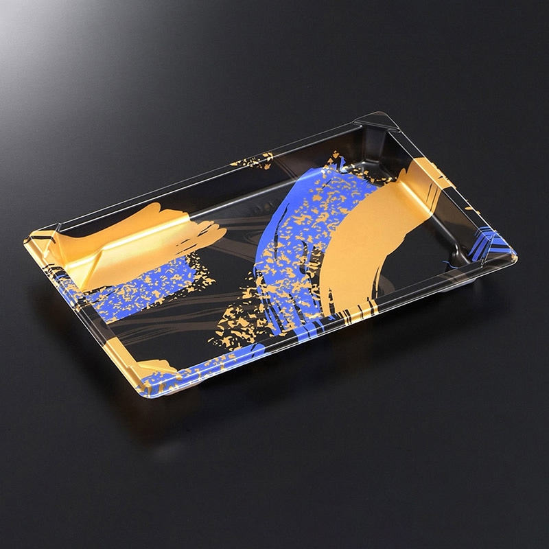 中央化学 寿司容器 CF寿司容器L 本体 1.5 光琳BK 50枚/袋（ご注文単位18袋）【直送品】