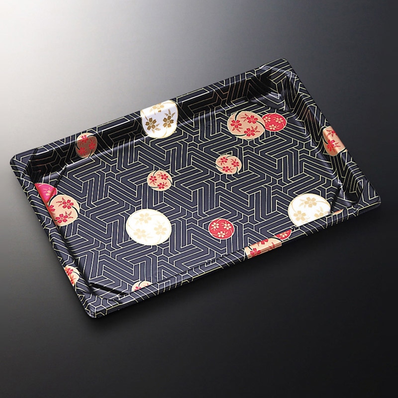 中央化学 寿司容器 CF寿司容器 本体 L2 華紋 50枚/袋(ご注文単位16袋)【直送品】