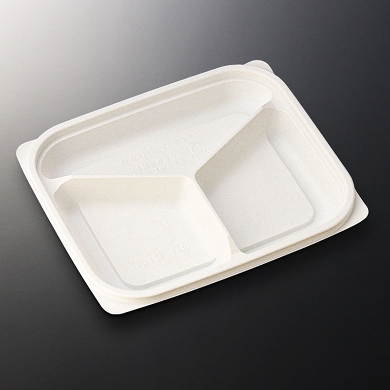 中央化学 惣菜容器 CTデリカン 本体 18-15 三ッ仕切 白 50枚/袋(ご注文単位16袋)【直送品】