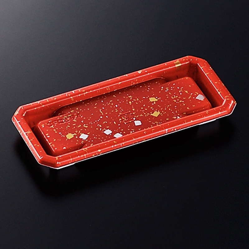 中央化学 寿司容器 CFにぎり 本体 L4 赤金箔 50枚/袋(ご注文単位24袋)【直送品】