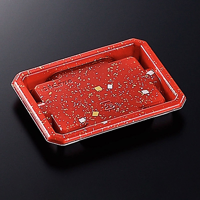 中央化学 寿司容器 CFにぎり 本体 L6 赤金箔 50枚/袋（ご注文単位12袋）【直送品】