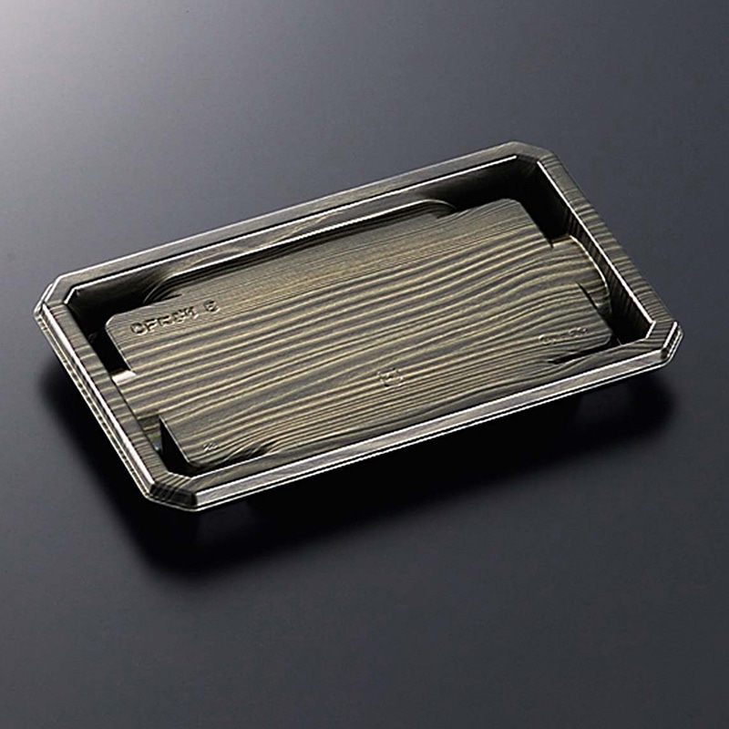 中央化学 寿司容器 CFにぎり 本体 L8 木曽G-BL 50枚/袋(ご注文単位16袋)【直送品】