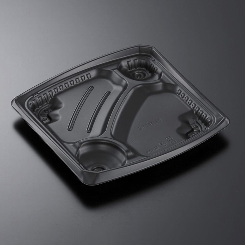 中央化学 弁当容器 CTもり弁 本体 23C BK 50枚/袋（ご注文単位12袋）【直送品】