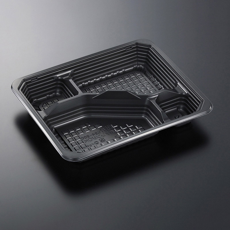 中央化学 弁当容器 HSA街弁 本体 K24-20C BK 50個/袋（ご注文単位12袋）【直送品】