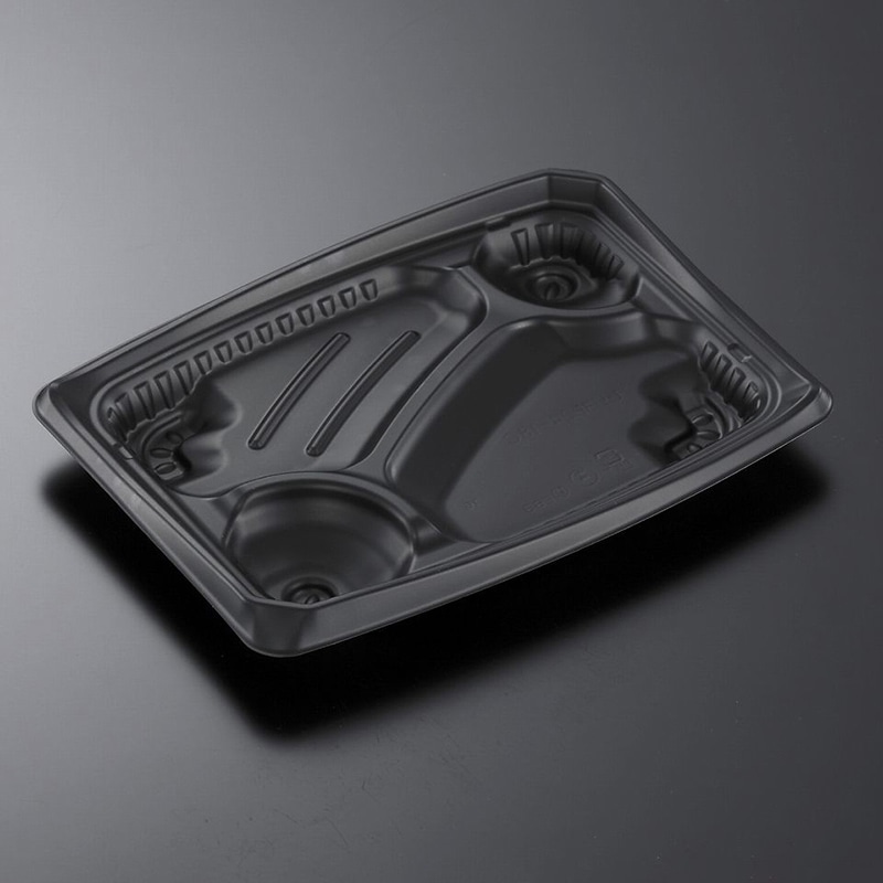 中央化学 弁当容器 CTもり弁 本体 24-18C BK 50枚/袋（ご注文単位12袋）【直送品】