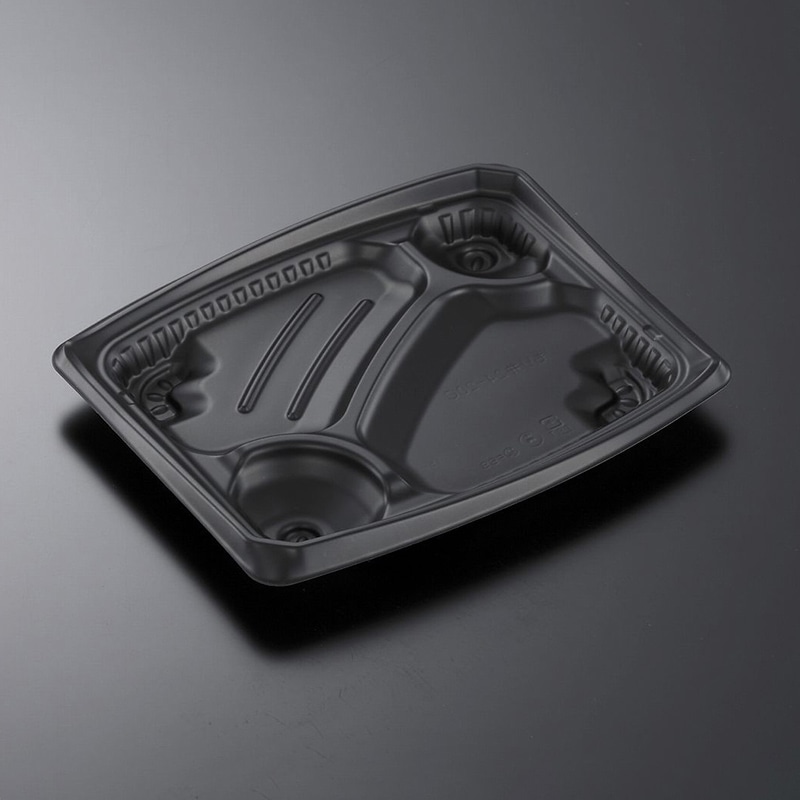 中央化学 弁当容器 CTもり弁 本体 24-20C BK 50枚/袋（ご注文単位12袋）【直送品】