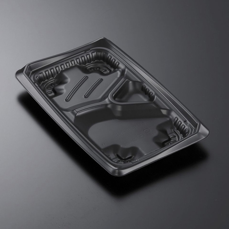 中央化学 弁当容器 CTもり弁 本体 26-16L BK 50枚/袋（ご注文単位12袋）【直送品】