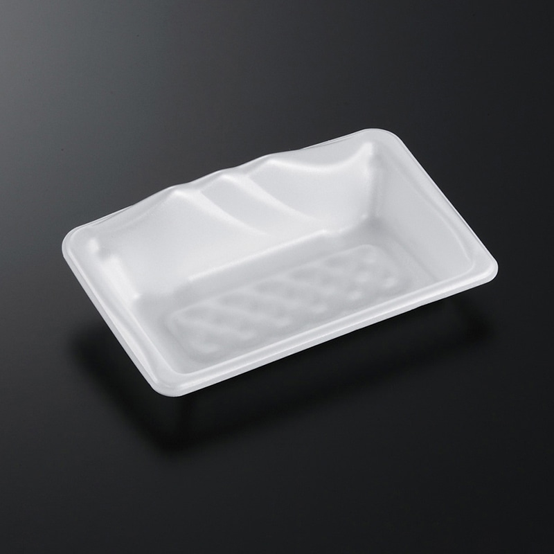 中央化学 刺身容器 みやま 20-12 白 50枚/袋（ご注文単位24袋）【直送品】