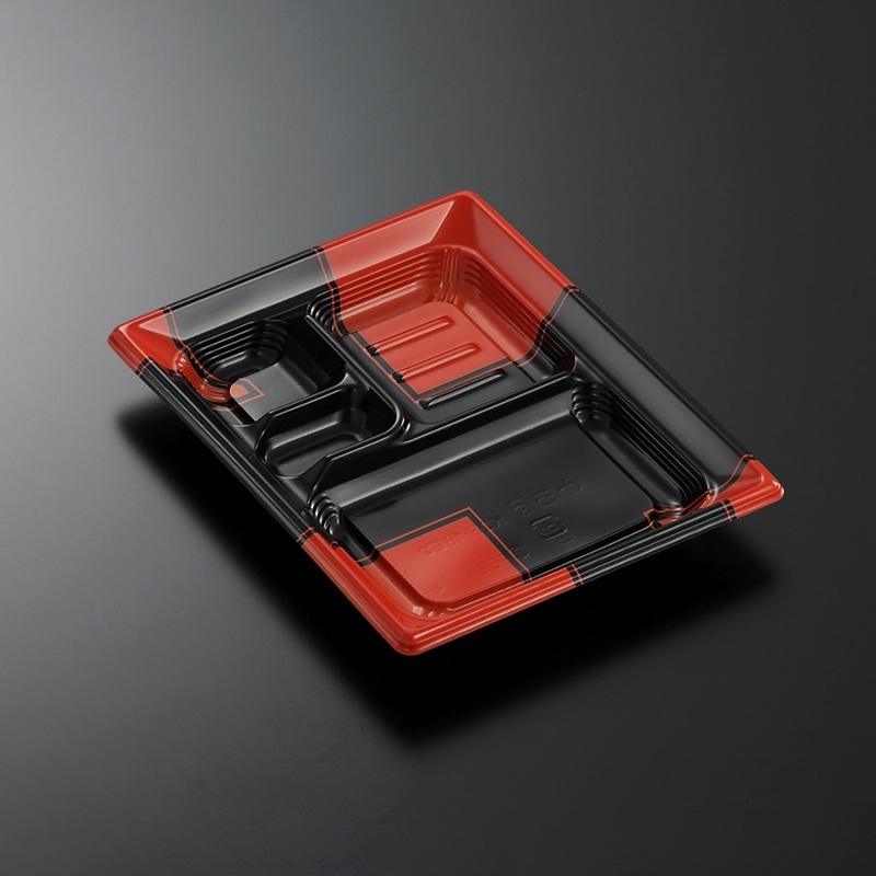 中央化学 弁当容器 CTみちる 本体 K23-18E2 角R-BK 50枚/袋（ご注文単位16袋）【直送品】