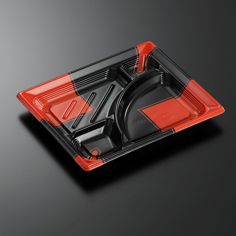 中央化学 弁当容器 CTみちる 本体 K24-20C 角R-BK 50枚/袋（ご注文単位12袋）【直送品】