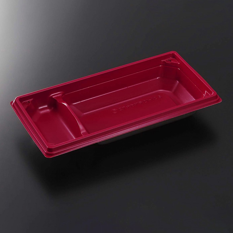 中央化学 丼容器 CF合わせ箱 CT中皿 21-12S 赤-BK 50枚/袋(ご注文単位16袋)【直送品】
