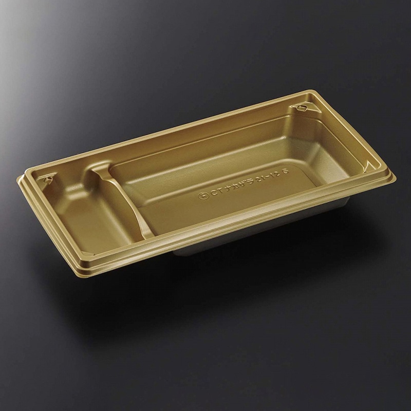 中央化学 丼容器 CF合わせ箱 CT中皿 21-12S 金-BK 50枚/袋(ご注文単位16袋)【直送品】