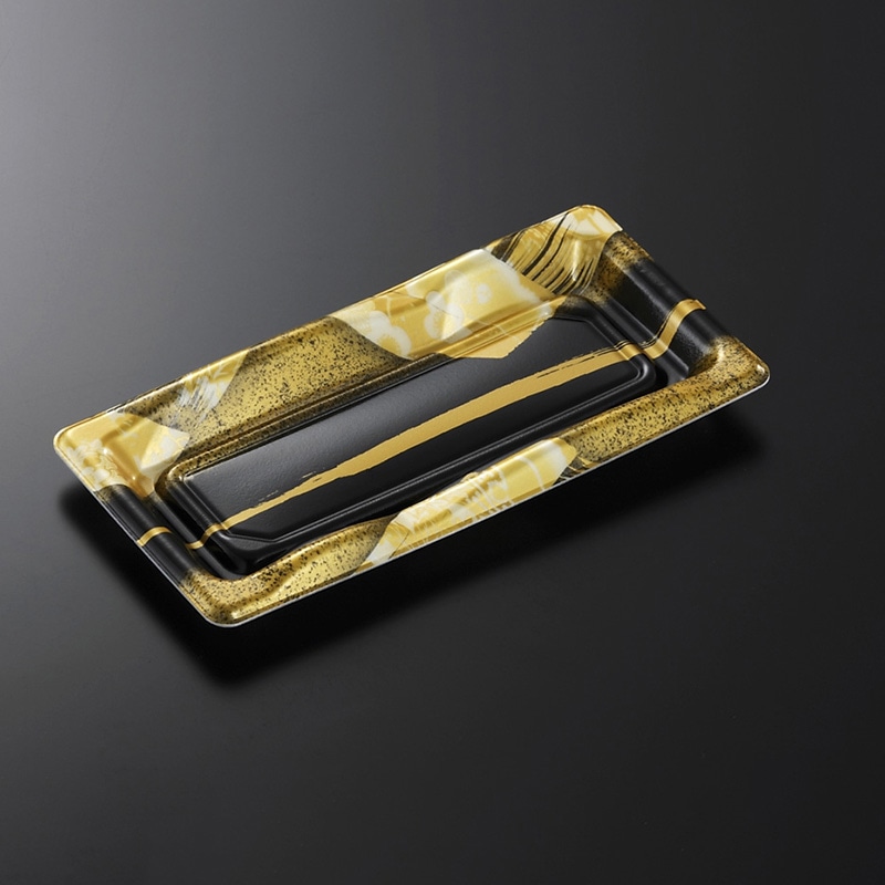 中央化学 寿司容器 豊味 本体 4-1 帯代BK 50枚/袋(ご注文単位36袋)【直送品】