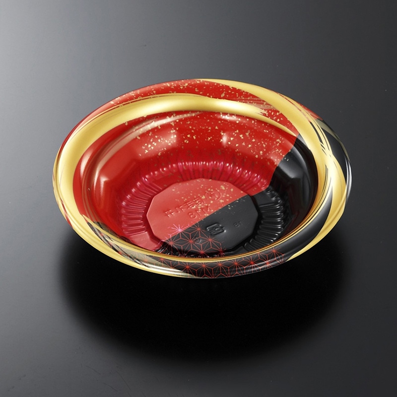 中央化学 丼容器 CTほまれ丼 本体 M18 風林R-BK 50枚/袋（ご注文単位16袋）【直送品】