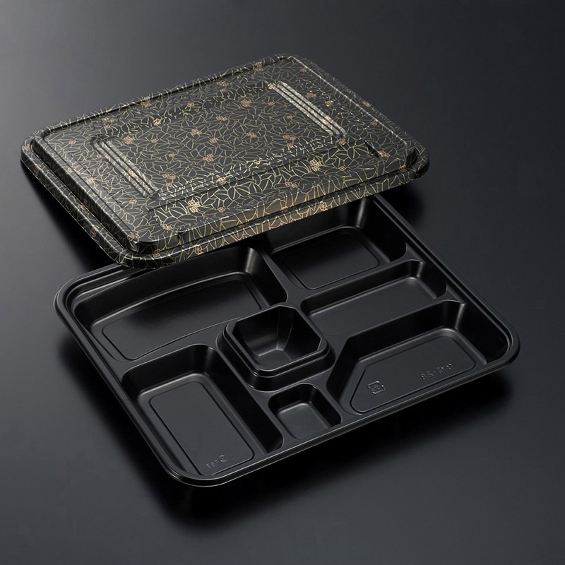 中央化学 弁当容器 HS仕切 共蓋セット 28 花小舞 20セット/袋（ご注文単位8袋）【直送品】