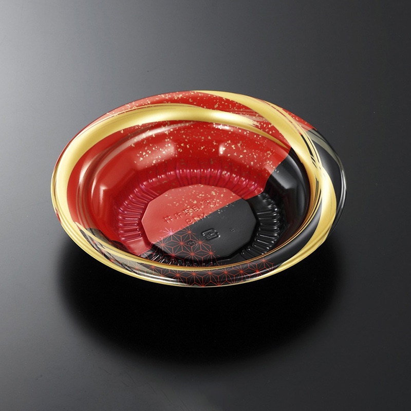 中央化学 丼容器 CTほまれ丼 本体 M19 風林R-BK 50枚/袋（ご注文単位16袋）【直送品】