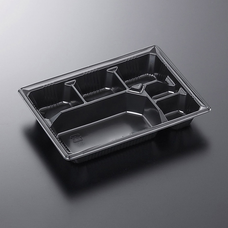 中央化学 弁当容器 HS古今 本体 L-10 黒 50枚/袋（ご注文単位16袋）【直送品】