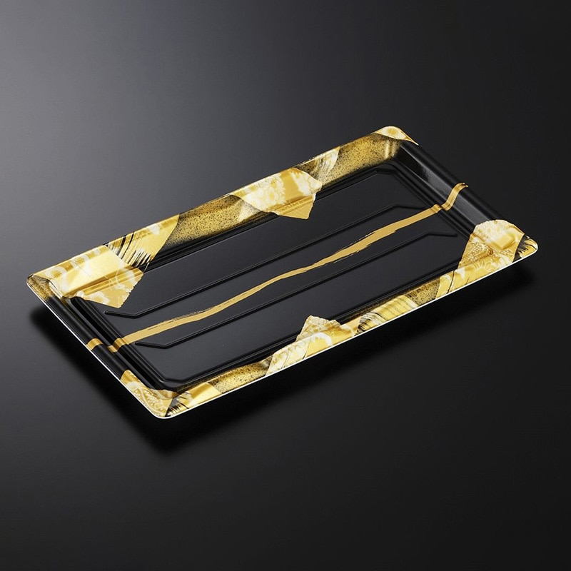 中央化学 寿司容器 豊味 本体 24-3 帯代BK 25枚/袋（ご注文単位24袋）【直送品】