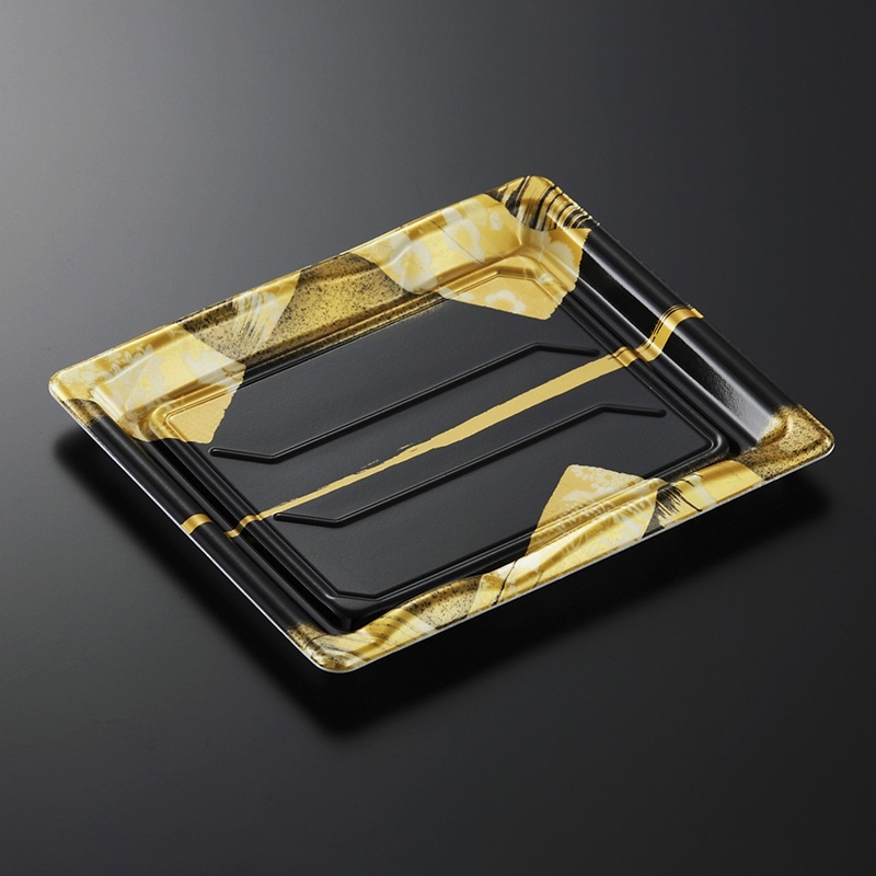 中央化学 寿司容器 豊味 本体 12-3 帯代BK 50枚/袋（ご注文単位18袋）【直送品】