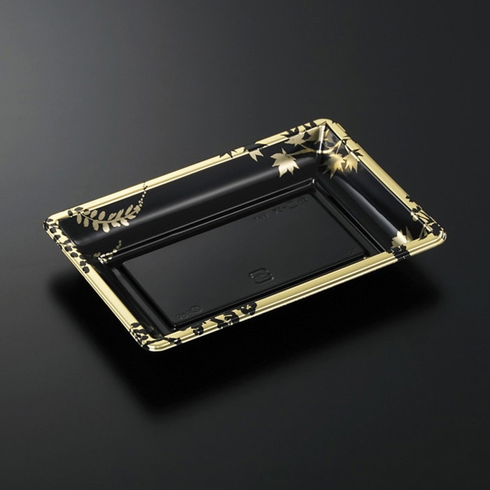 中央化学 刺身容器 角皿 本体 大 花盛MT-BK 50枚/袋（ご注文単位8袋）【直送品】