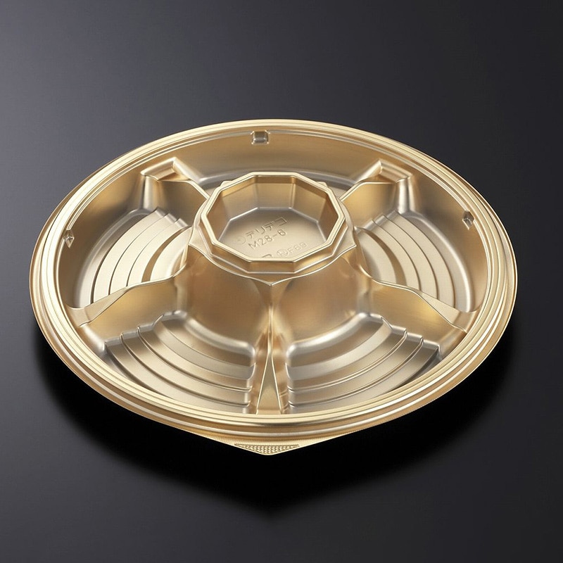 中央化学 オードブル容器 デリデコ 本体 M28-6 G-BK 20個/袋（ご注文単位20袋）【直送品】