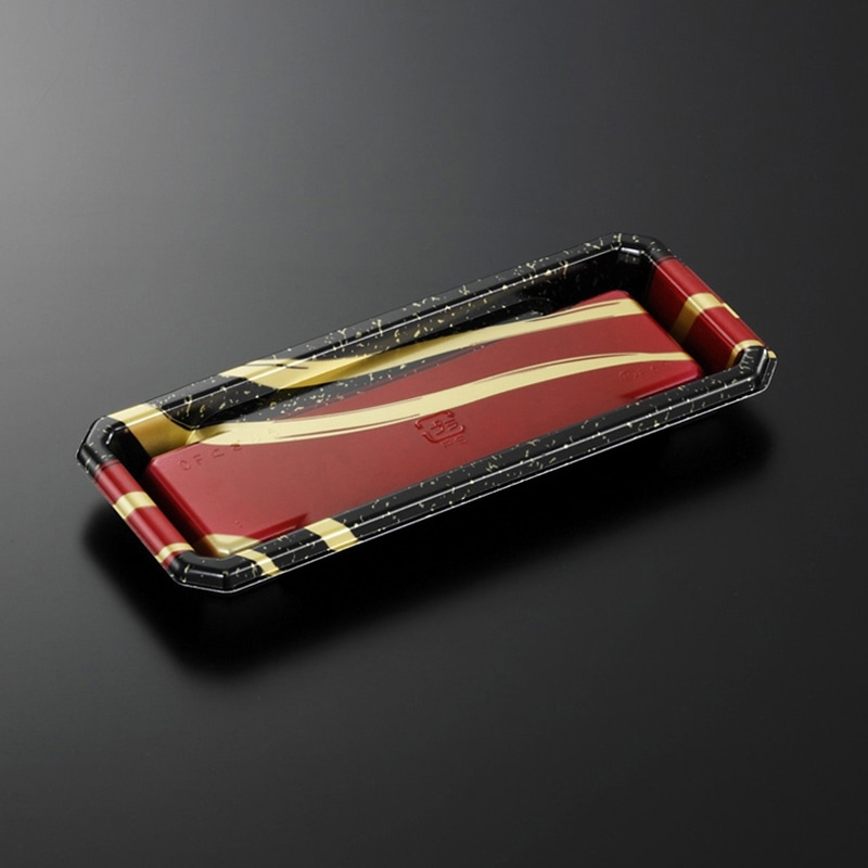 中央化学 寿司容器 CFにぎり 本体 L5 聚楽BK-BK 50枚/袋（ご注文単位24袋）【直送品】